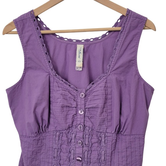 Vintage Y2K Babydoll Tank Top Large Button Front Coquette Fairy Grunge Soft Girl - Picture 4 of 11